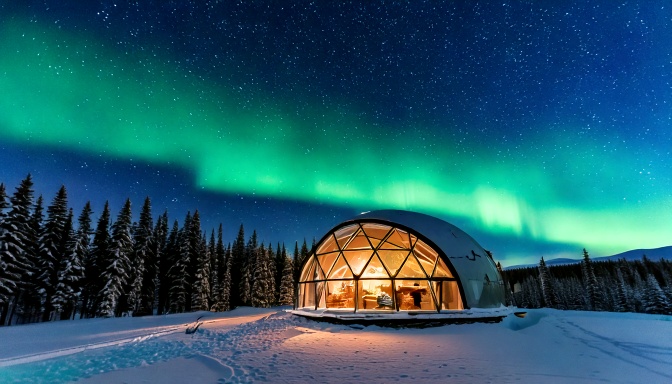 Corporate team brainstorming under the Northern Lights in Iceland, one of the best event destinations for 2025.